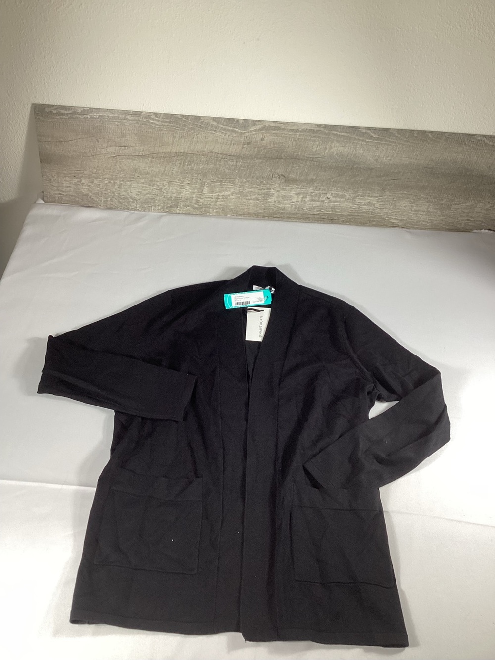 41 Hawthorn Black Open-Front Cardigan size L NWT